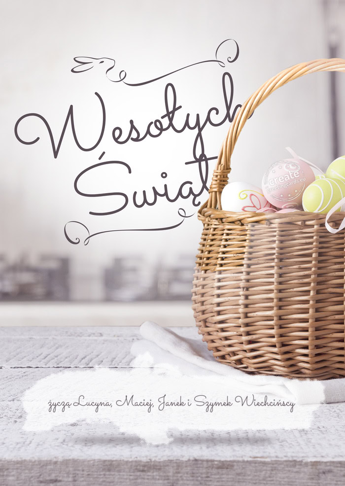 Wesołych Świąt życzą Lucyna, Maciej, Janek i Szymek Wiechcińscy