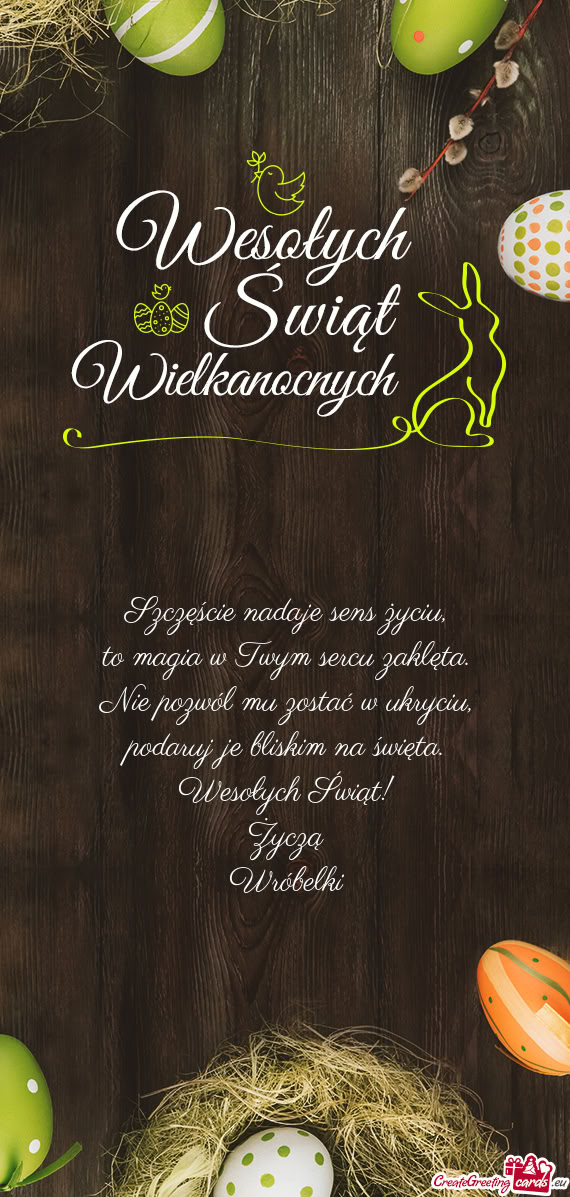 Wesołych Świąt! Życzą Wróbelki