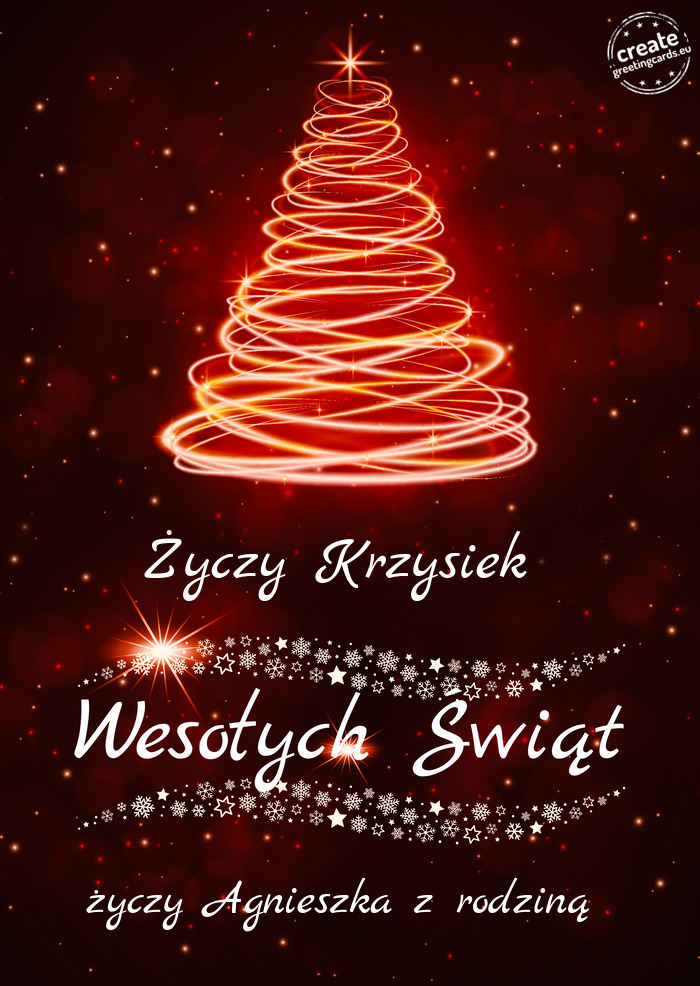 Wesołych Świat życzy Agnieszka z rodziną