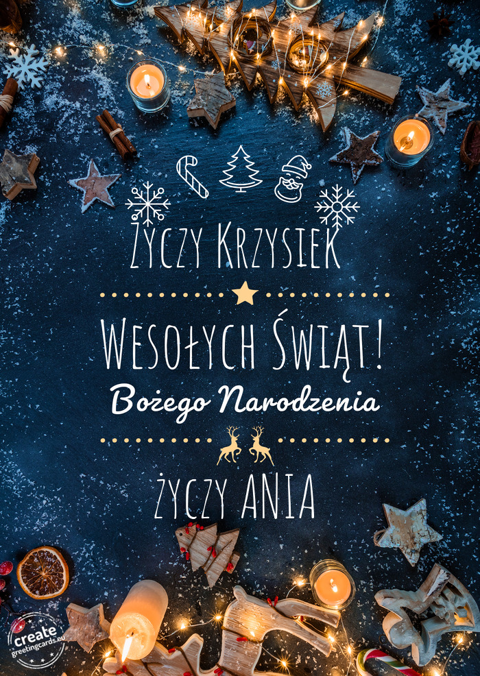 Wesołych Świąt życzy ANIA