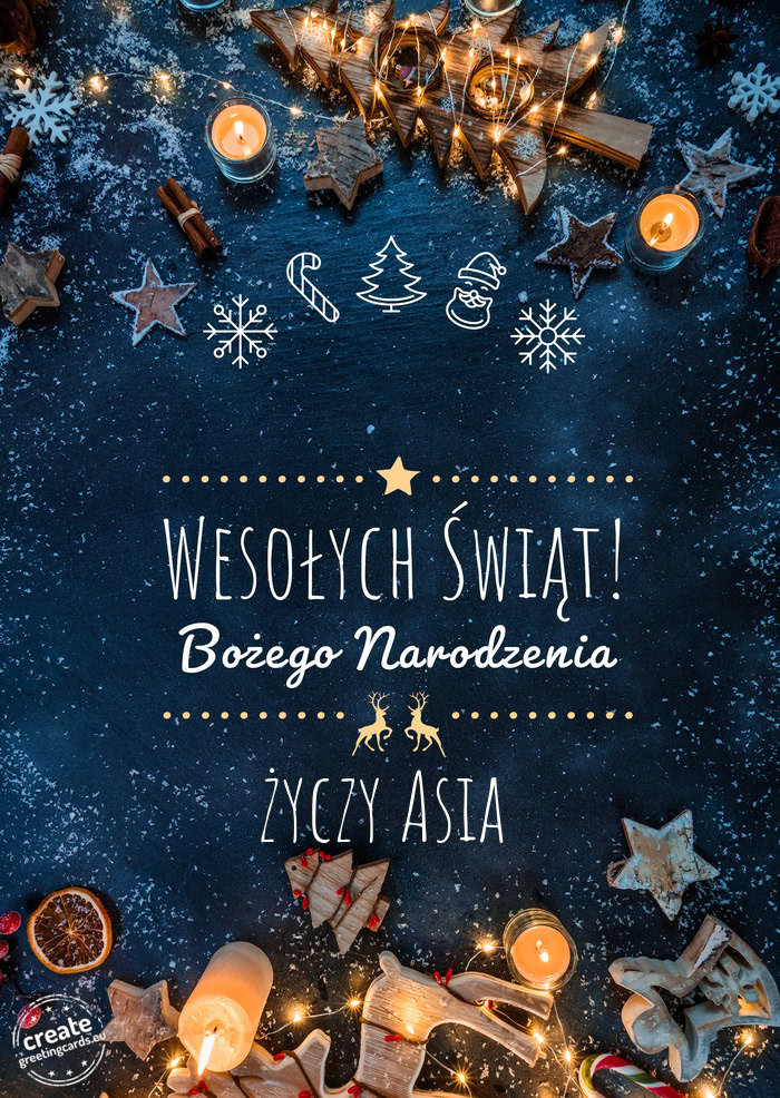 Wesołych Świąt życzy Asia