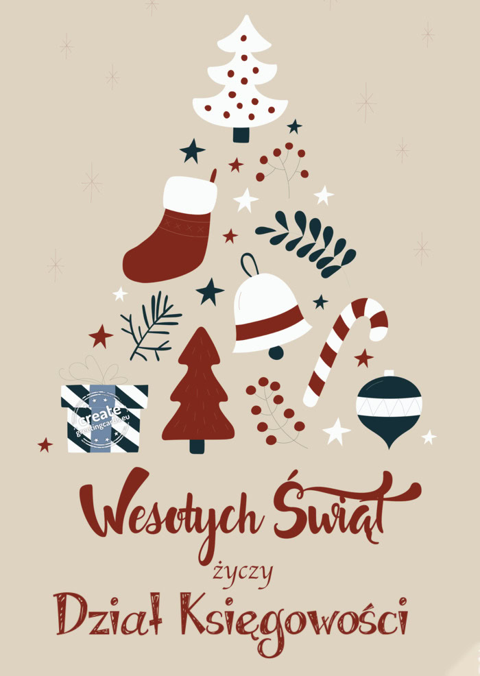 Wesołych Świąt życzy Dział Księgowości