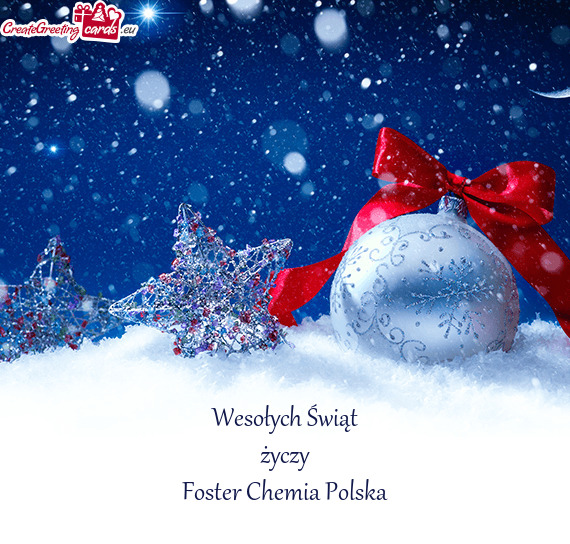 Wesołych Świąt życzy Foster Chemia Polska