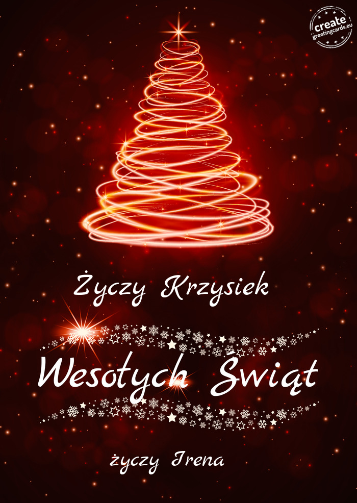Wesołych Świat życzy Irena