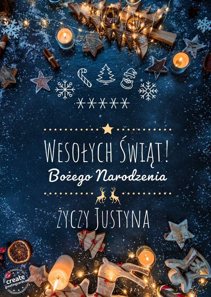 ***** Wesołych Świąt życzy Justyna