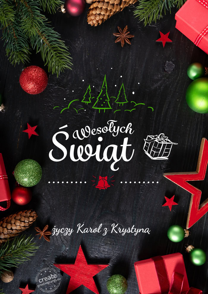 Wesołych Świąt  życzy Karol z Krystyną