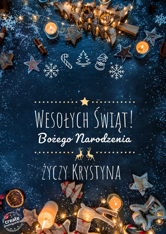Wesołych Świąt życzy Krystyna