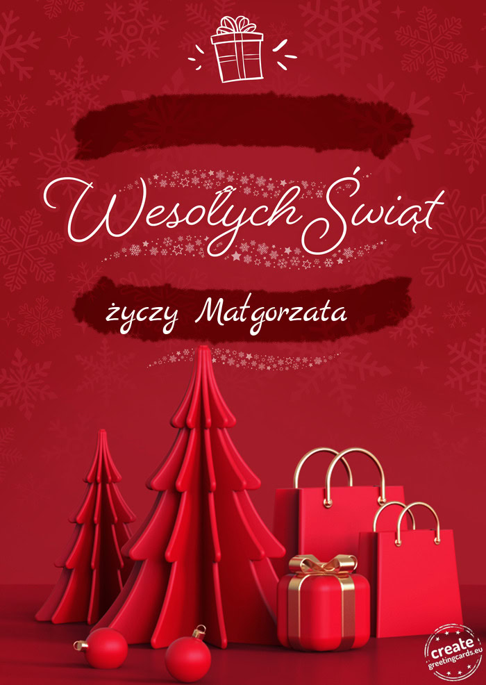 Wesołych Świąt życzy Małgorzata