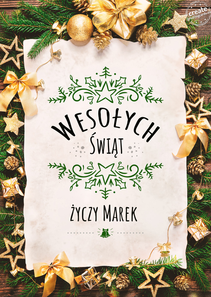 Wesołych Świąt życzy Marek