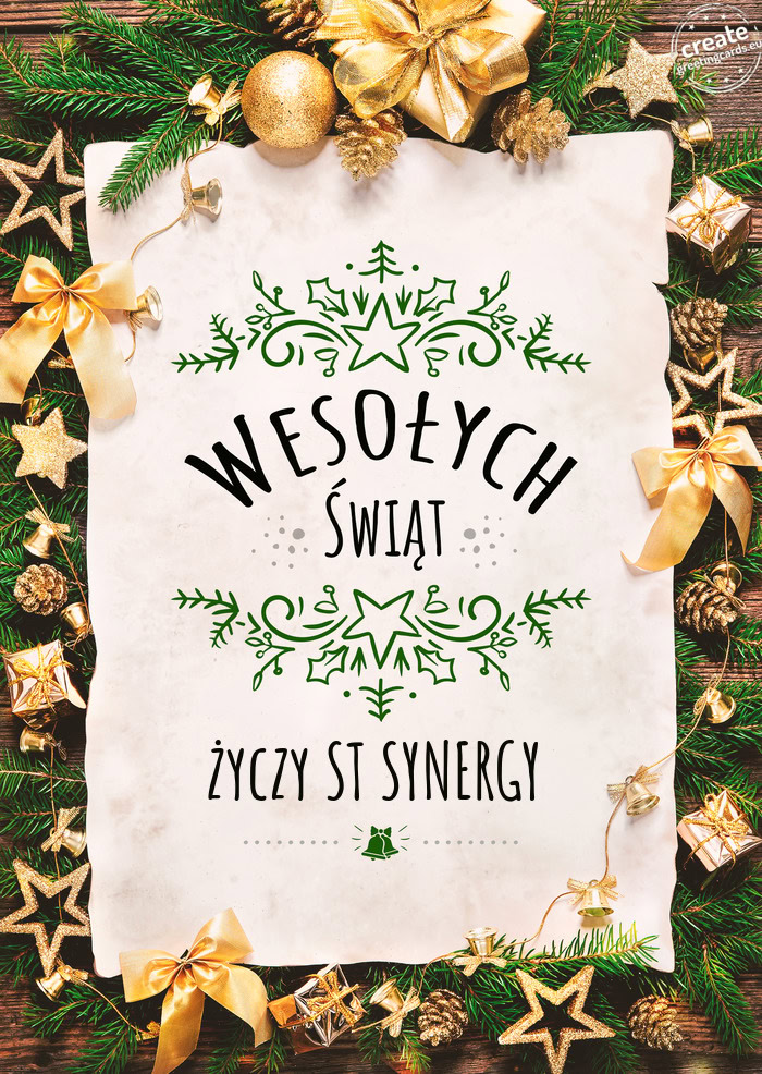 Wesołych Świąt życzy ST SYNERGY