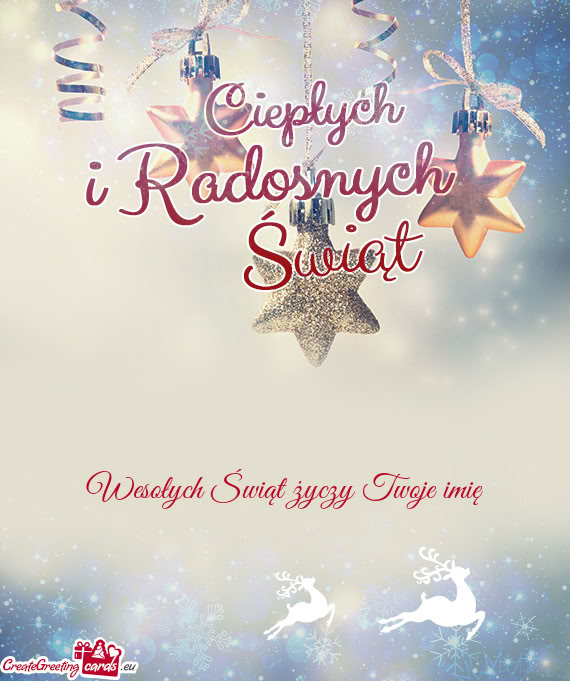 Wesołych Świąt życzy Twoje imię