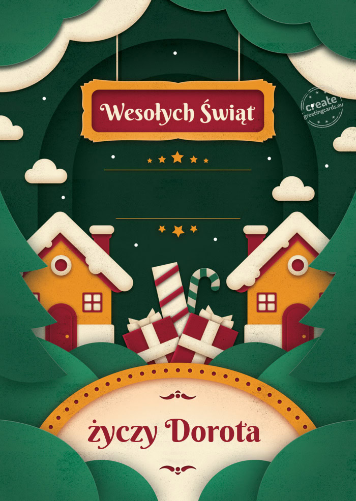 Wesołych Świąt  życzy życzy Dorota