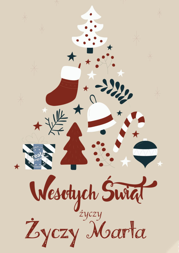 Wesołych Świąt życzy Życzy Marta