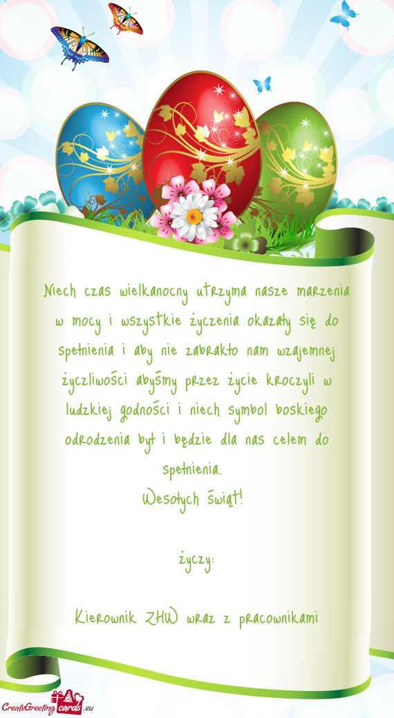 Wesołych świąt!  życzy