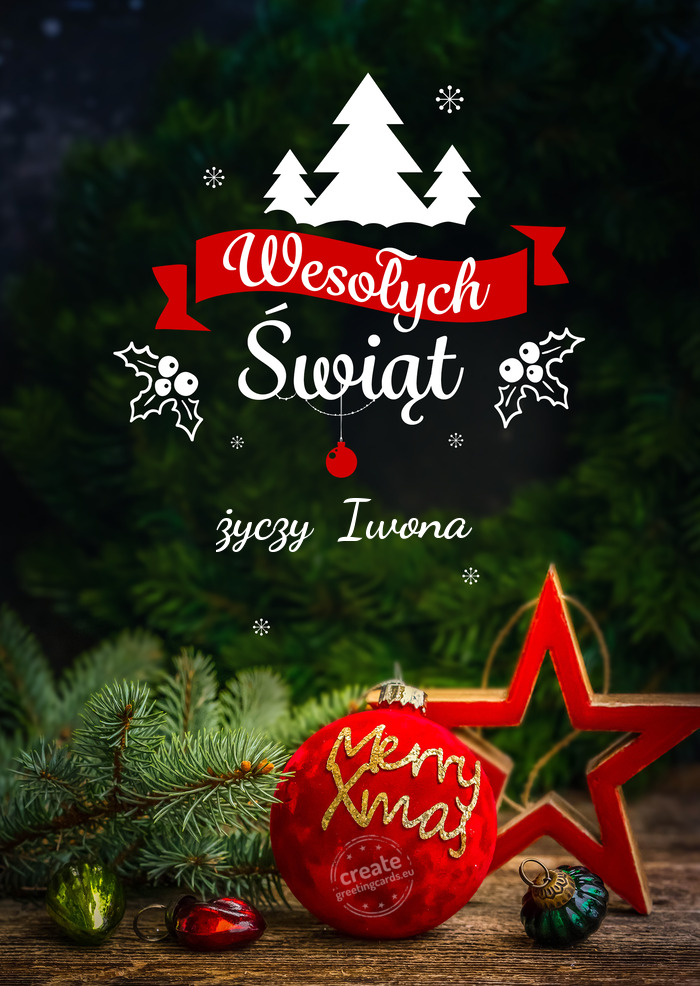 Wesołych Świąta Iwona