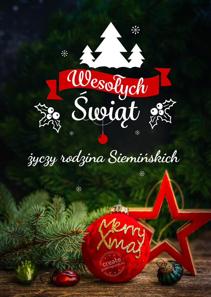 Wesołych Świątarodzina Siemińskich