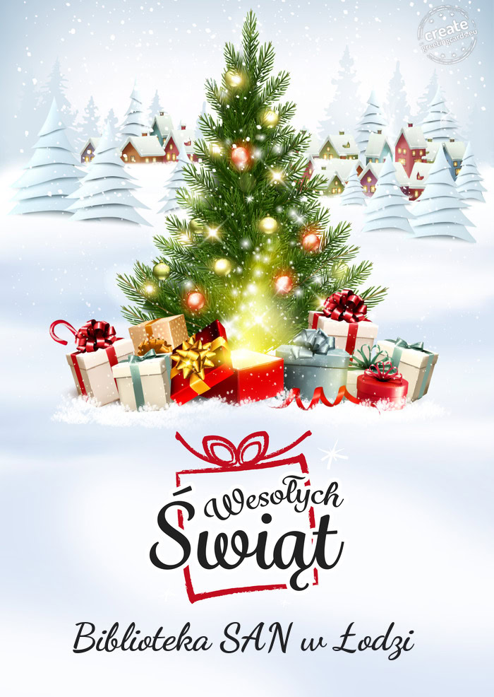 Wesołych ŚwiątBiblioteka SAN w Łodzi