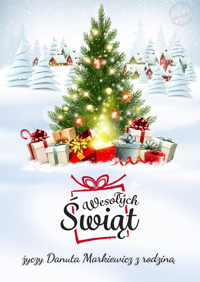 Wesołych ŚwiątDanuta Markiewicz z rodziną