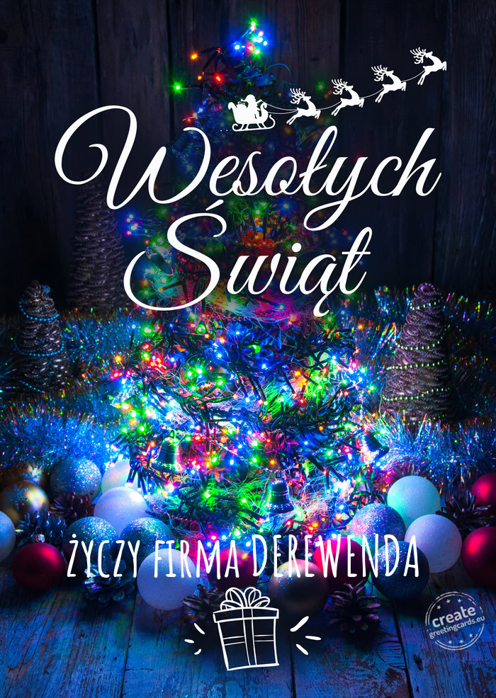 Wesołych Świątfirma DEREWENDA