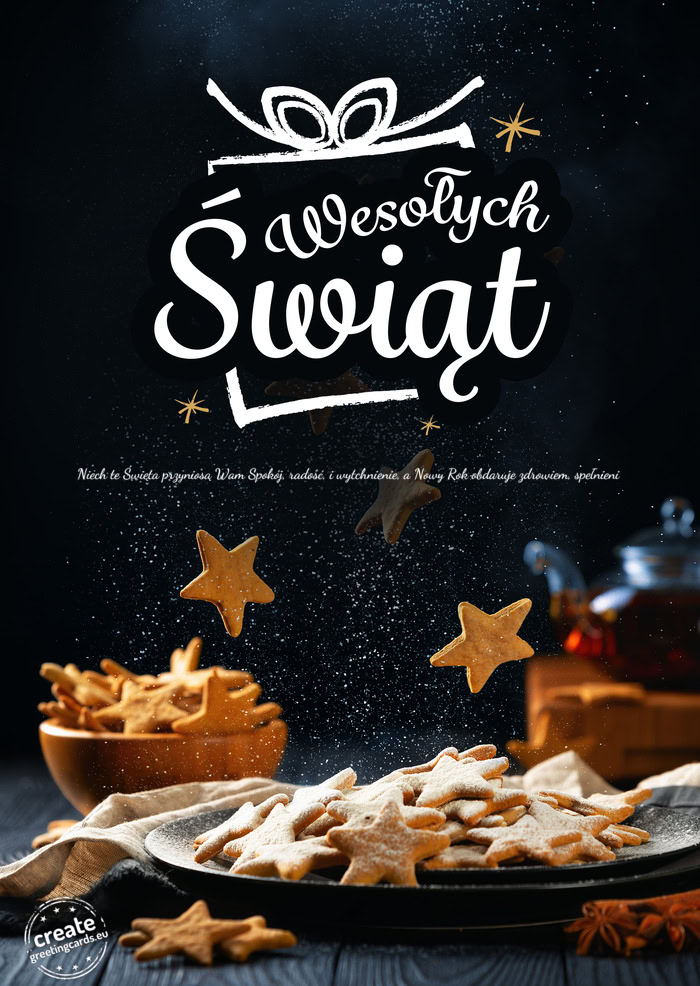 Wesołych ŚwiątNiech te Święta przyniosą Wam Spokój, radość, i wytchnienie, a Nowy Rok obdar