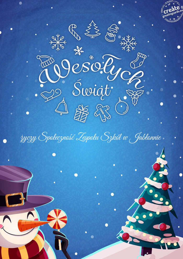 Wesołych ŚwiątSpołeczność Zespołu Szkół w Jabłonnie