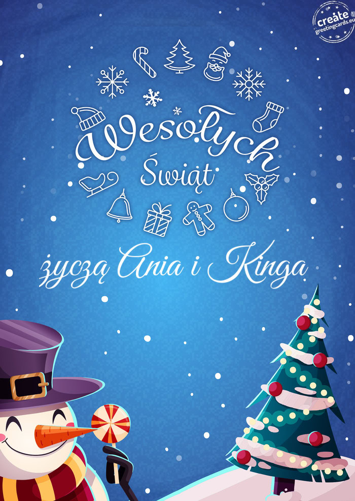 Wesołych Świątżyczą Ania i Kinga