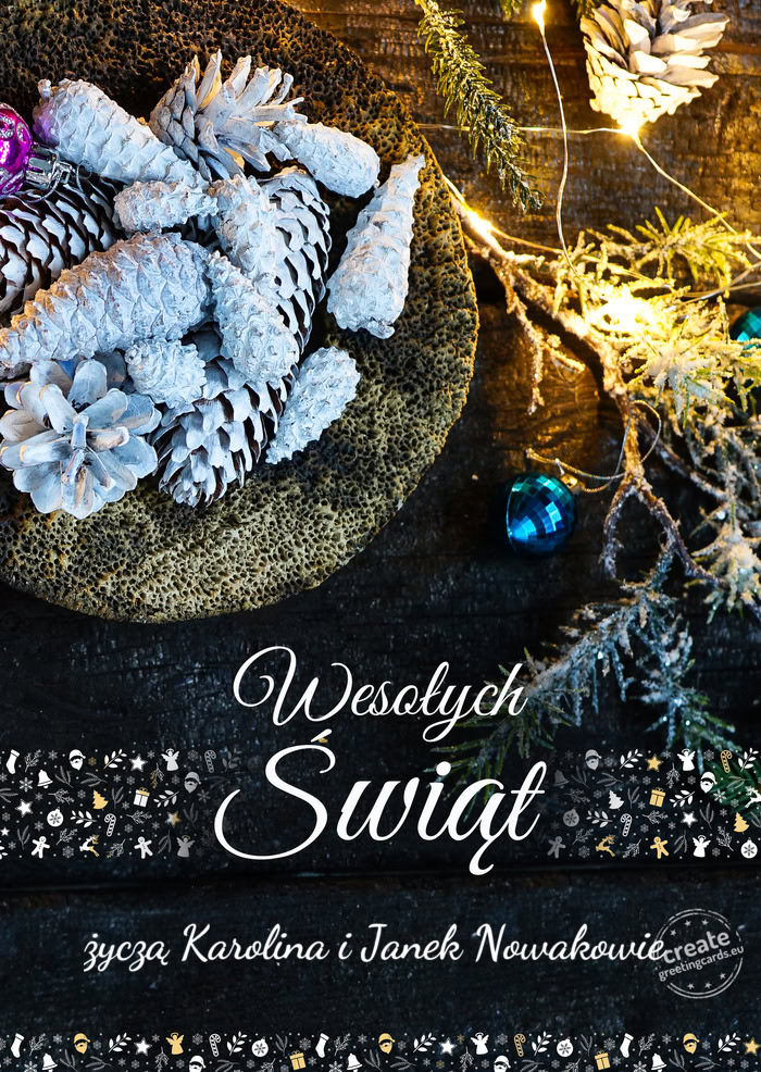 Wesołych Świątżyczą Karolina i Janek Nowakowie