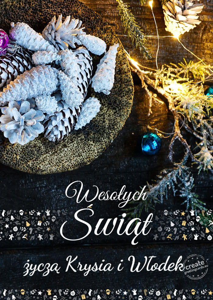 Wesołych Świątżyczą Krysia i Włodek