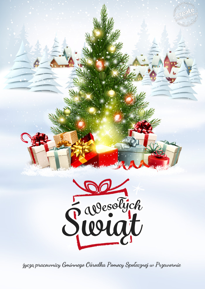 Wesołych Świątżyczą pracownicy Gminnego Ośrodka Pomocy Społecznej w Przewornie