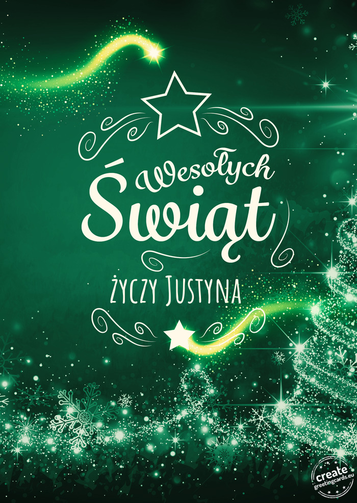 Wesołych Świątżyczy Justyna