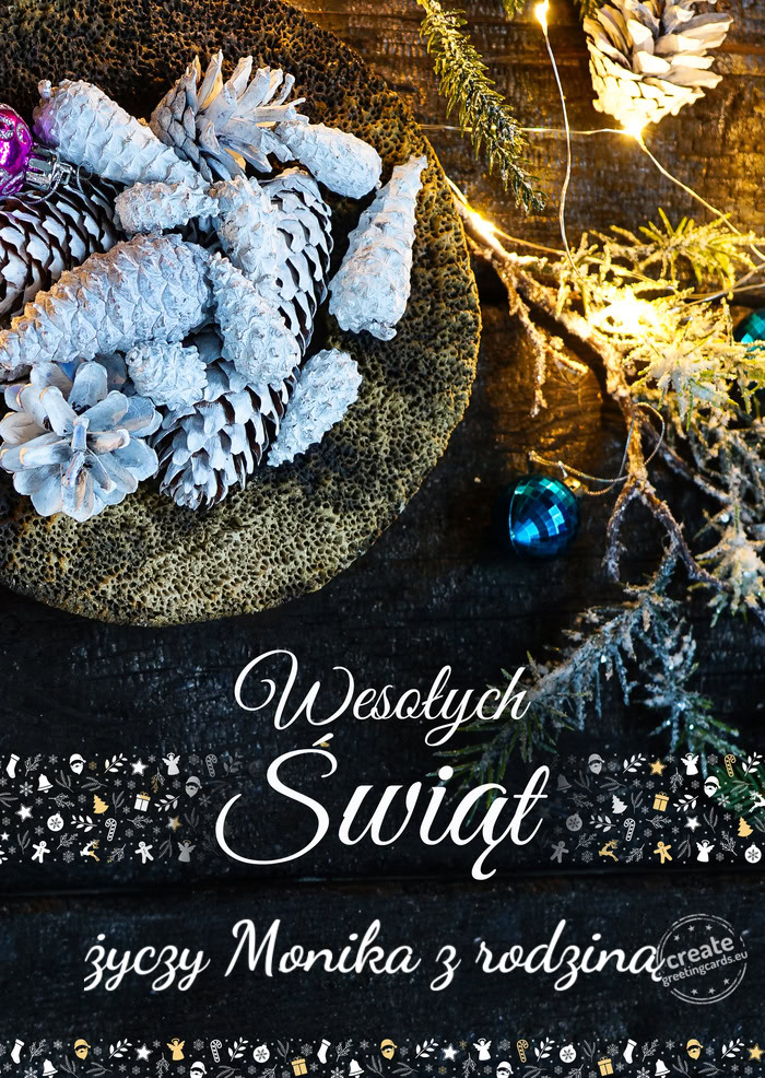 Wesołych Świątżyczy Monika z rodziną