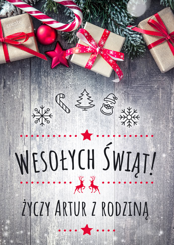 Wesołych Święta - życzy Artur z rodziną