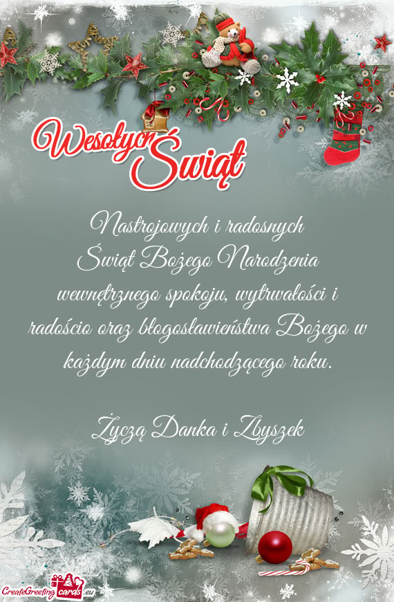 Wewnętrznego spokoju, wytrwałości i radościo oraz błogosławieństwa Bożego w każdym dniu nad