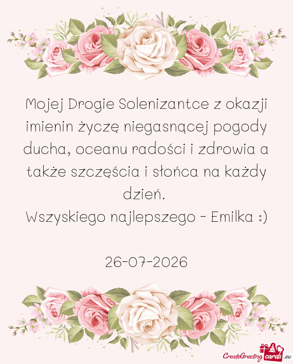 Wia a także szczęścia i słońca na każdy dzień