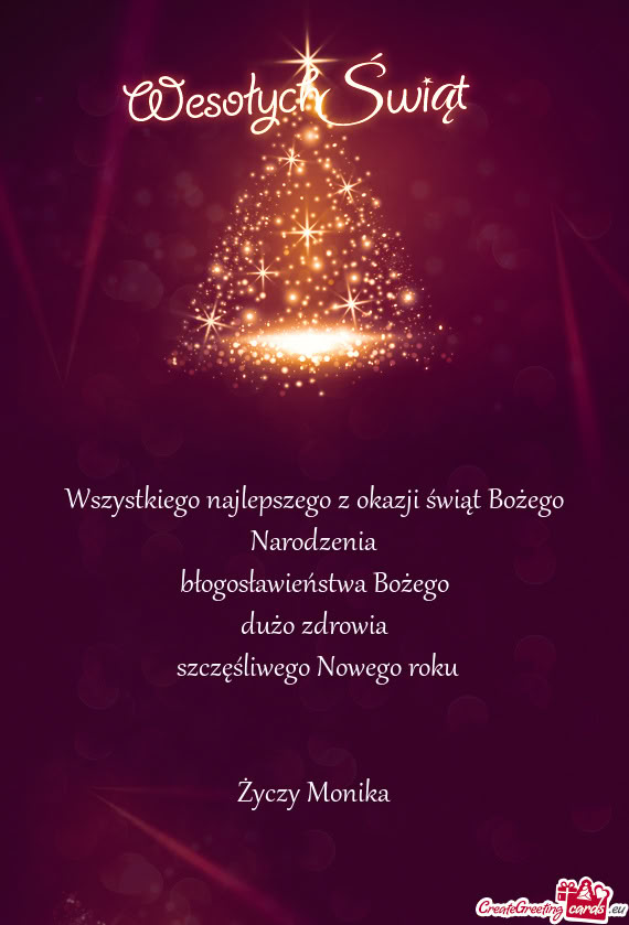 Wia szczęśliwego Nowego roku  Monika