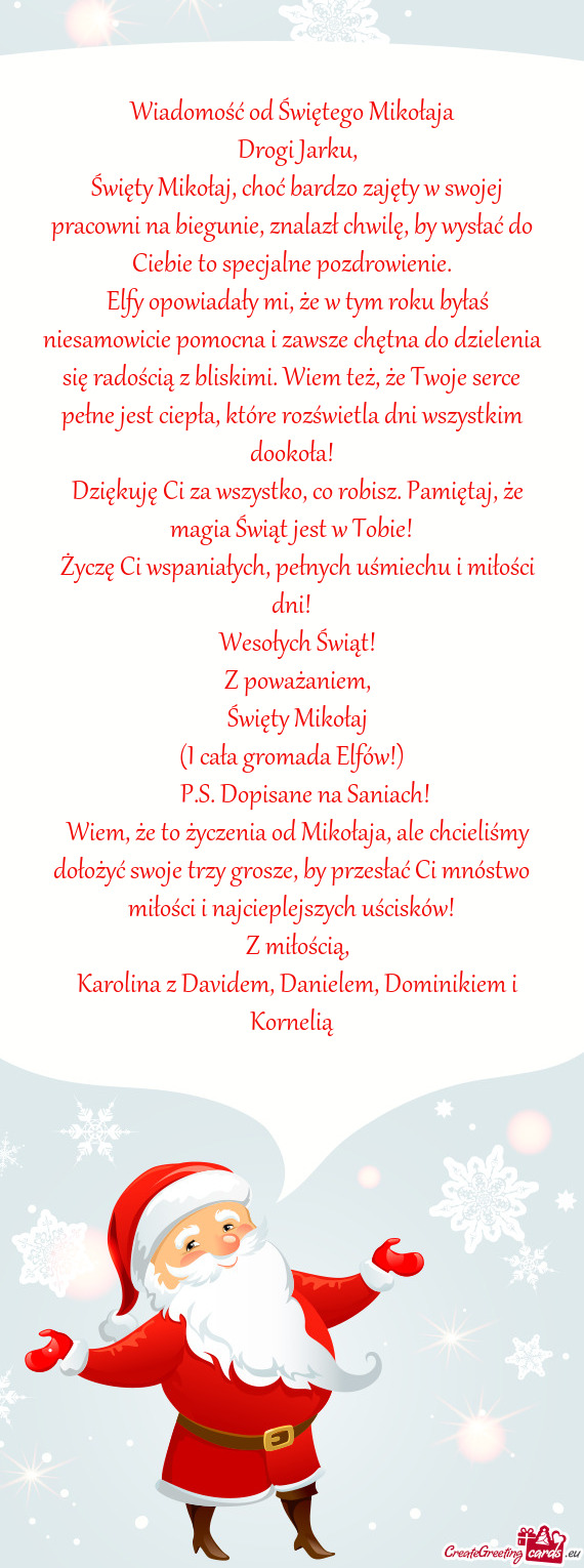 🎅 Wiadomość od Świętego Mikołaja 📝