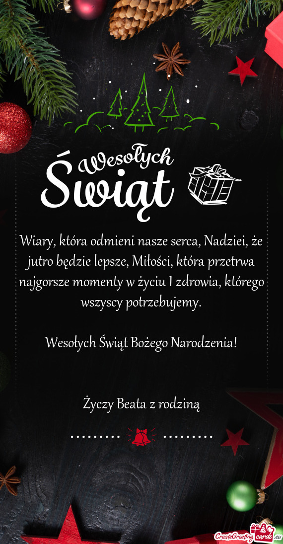 Wiary, która odmieni nasze serca, Nadziei, że jutro będzie lepsze,