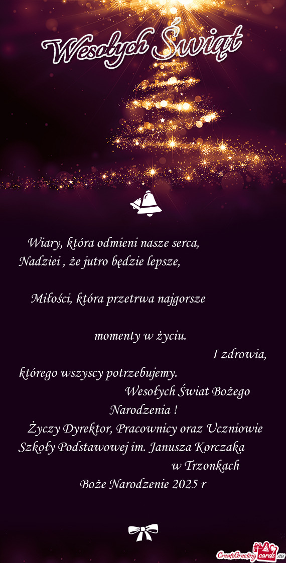 Wiary, która odmieni nasze serca,      Nadziei , że jutro będzie lepsze