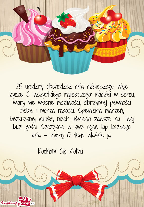 Wiary we własne możliwości, olbrzymiej pewności siebie i morza radości. Spełnienia marzeń, b