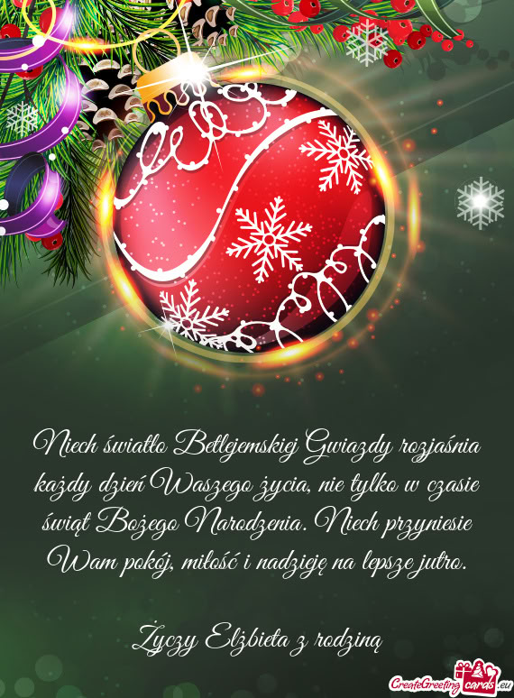 Wiąt Bożego Narodzenia. Niech przyniesie Wam pokój, miłość i nadzieję na lepsze jutro