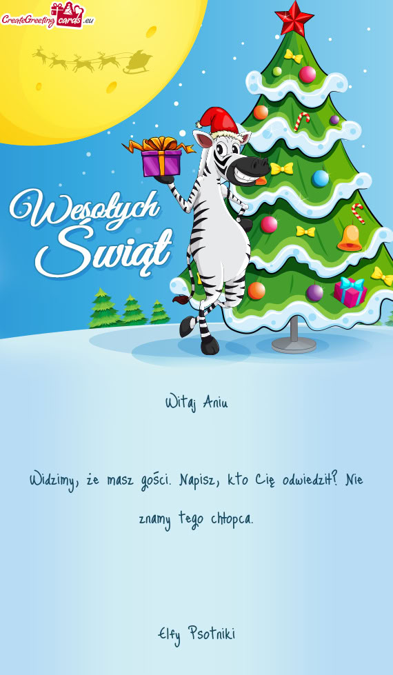 Widzimy, że masz gości. Napisz, kto Cię odwiedził? Nie znamy tego chłopca