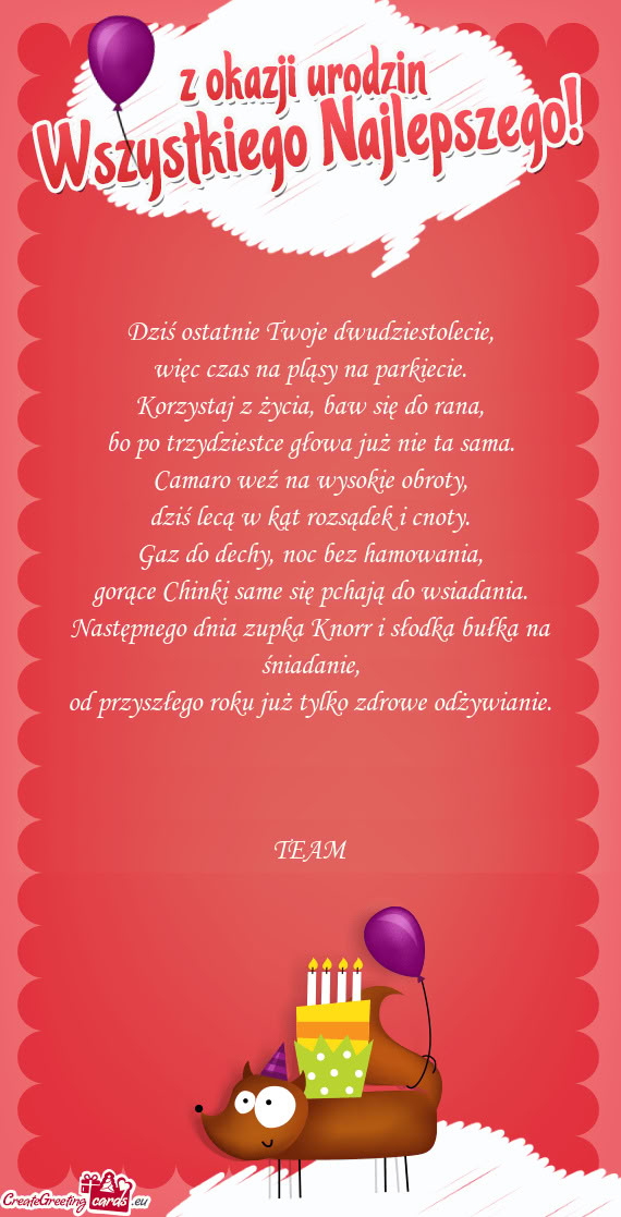 Więc czas na pląsy na parkiecie