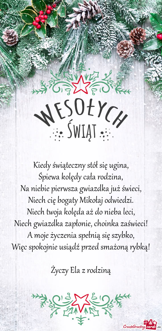 Więc spokojnie usiądź przed smażoną rybką! Ela z rodziną