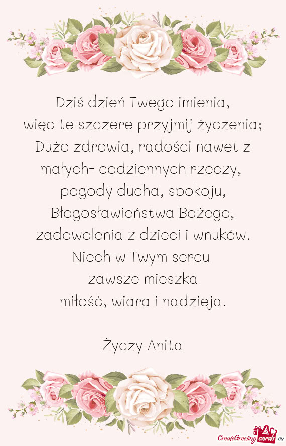 Więc te szczere przyjmij życzenia;