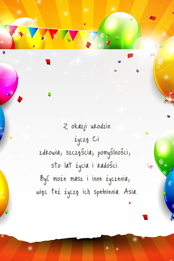 Więc też życzę ich spełnienia. Asia