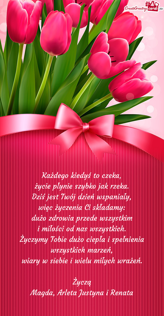 Więc życzenia Ci składamy