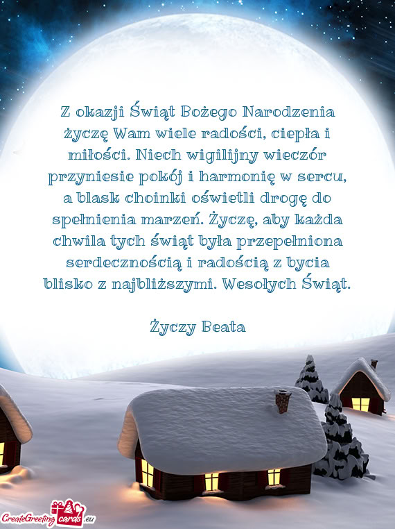 Wieczór przyniesie pokój i harmonię w sercu, a blask choinki oświetli drogę do spełnienia mar