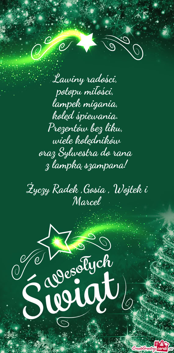 Wiele kolędników oraz Sylwestra do rana z lampką szampana! Radek