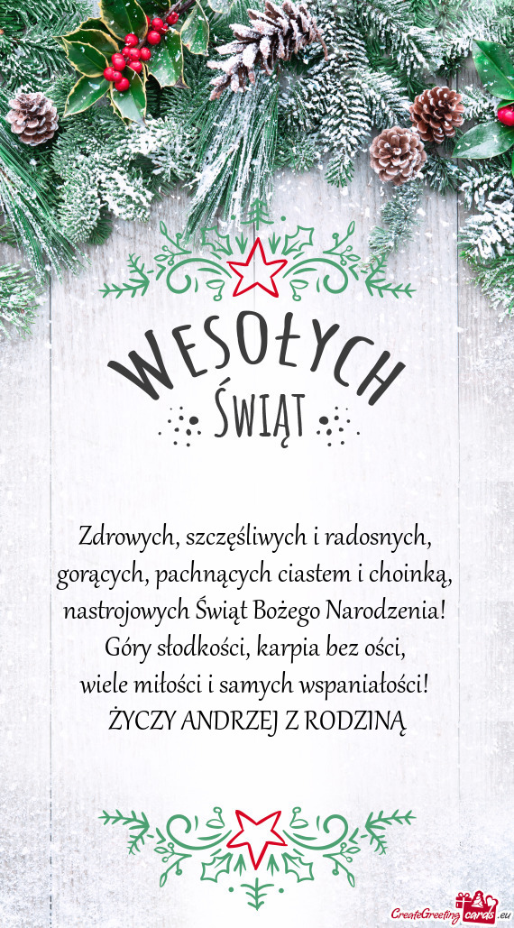 Wiele miłości i samych wspaniałości! ANDRZEJ Z RODZINĄ