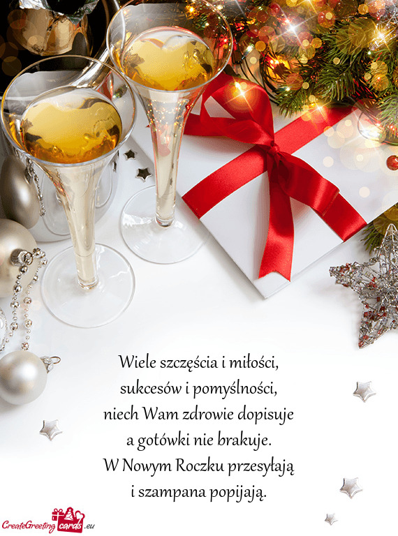 Wiele szczęścia i miłości,  sukcesów i pomyślności,  niech Wam zdrowie